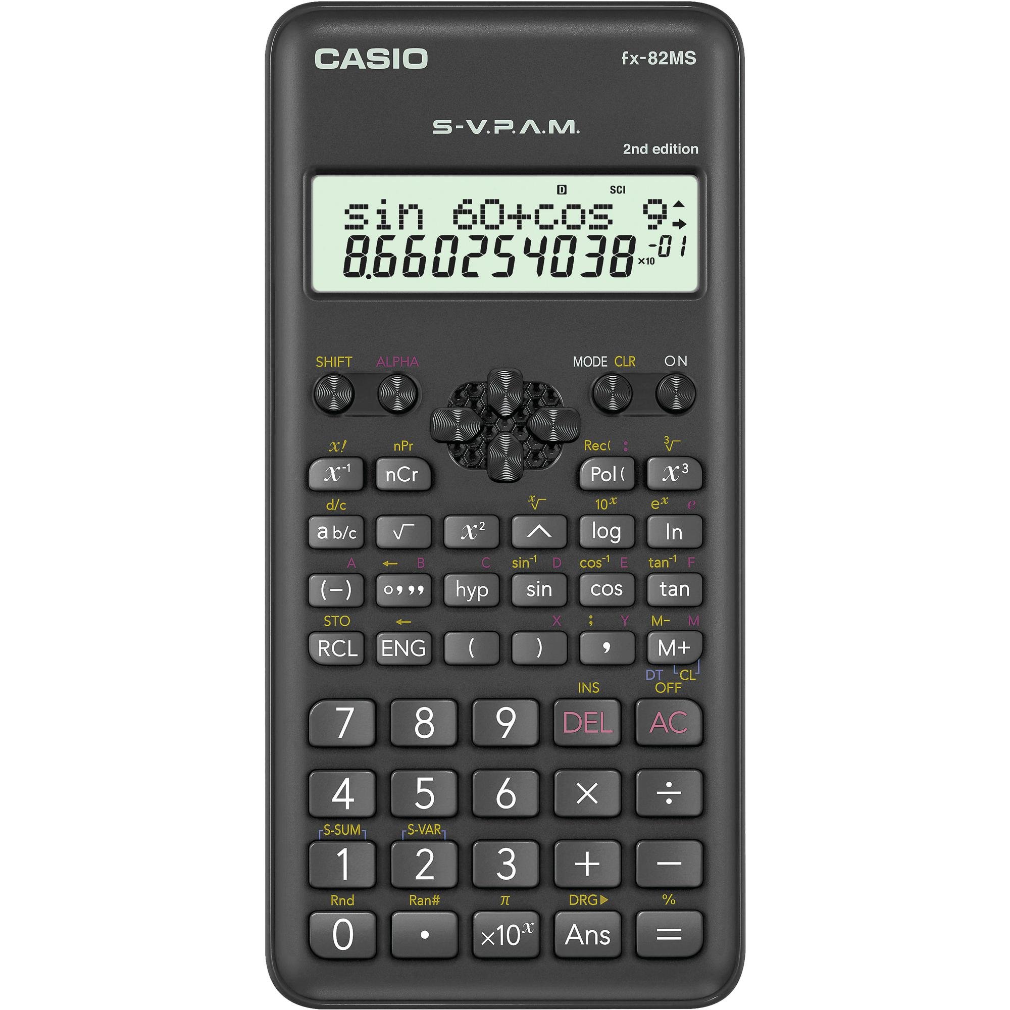 Calculadora Científica Casio FX-82MS-2-S4-DH 240 Funções Preta