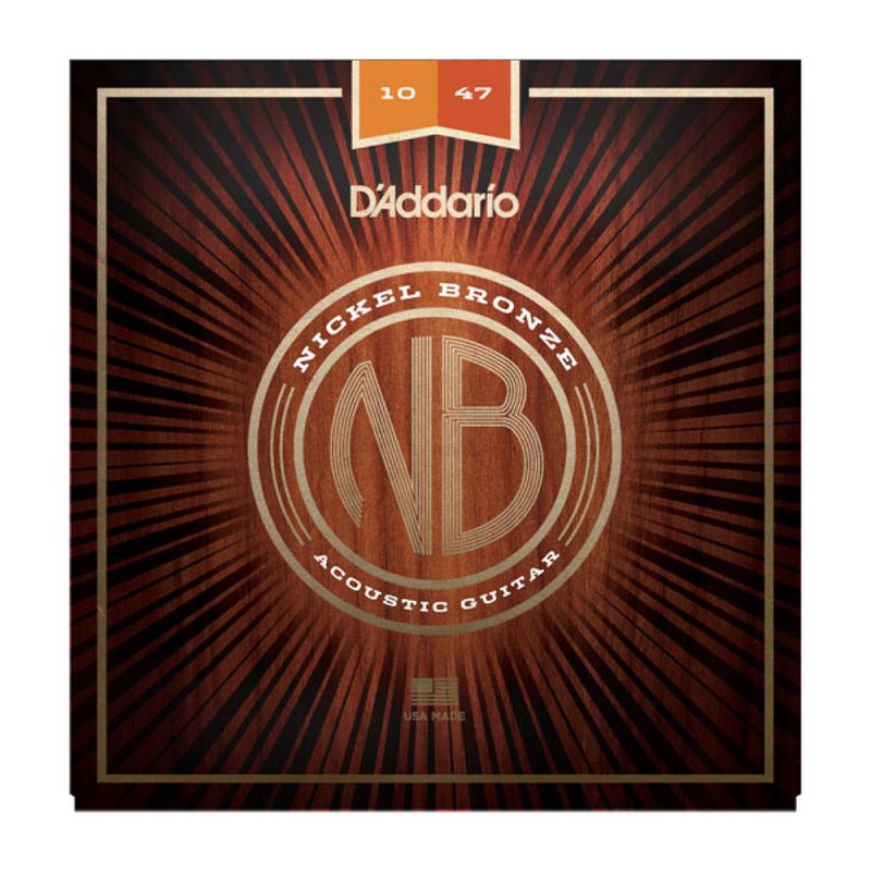 Encordoamento Para Violão Aço NB1047 .010 ~ .047 Níquel Bronze D Addario