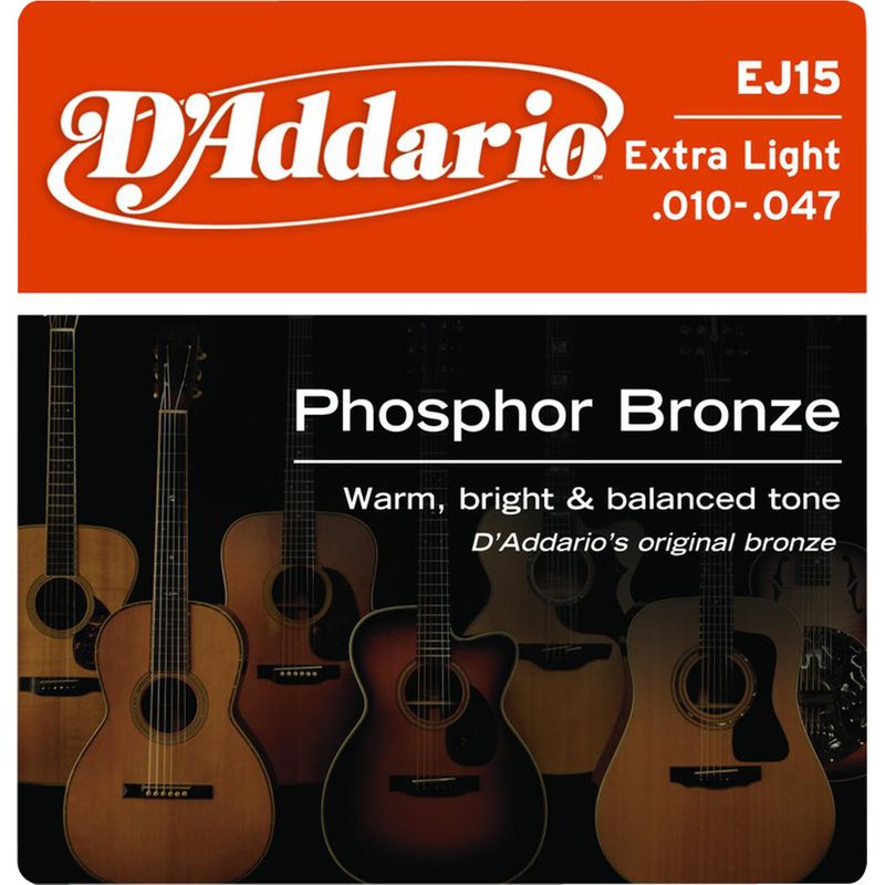 Encordoamento para Violão EJ15 Phosphor .010 D Addario