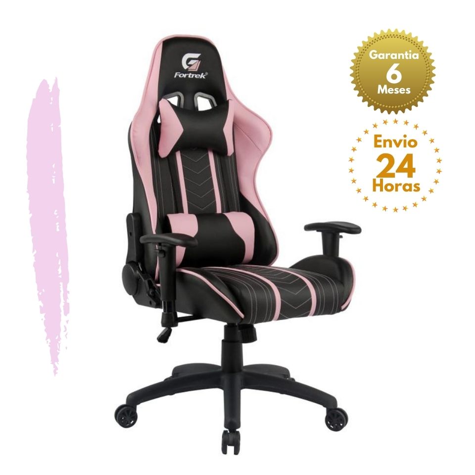 Cadeira Gamer Black Hawk Preta/Rosa FORTREK