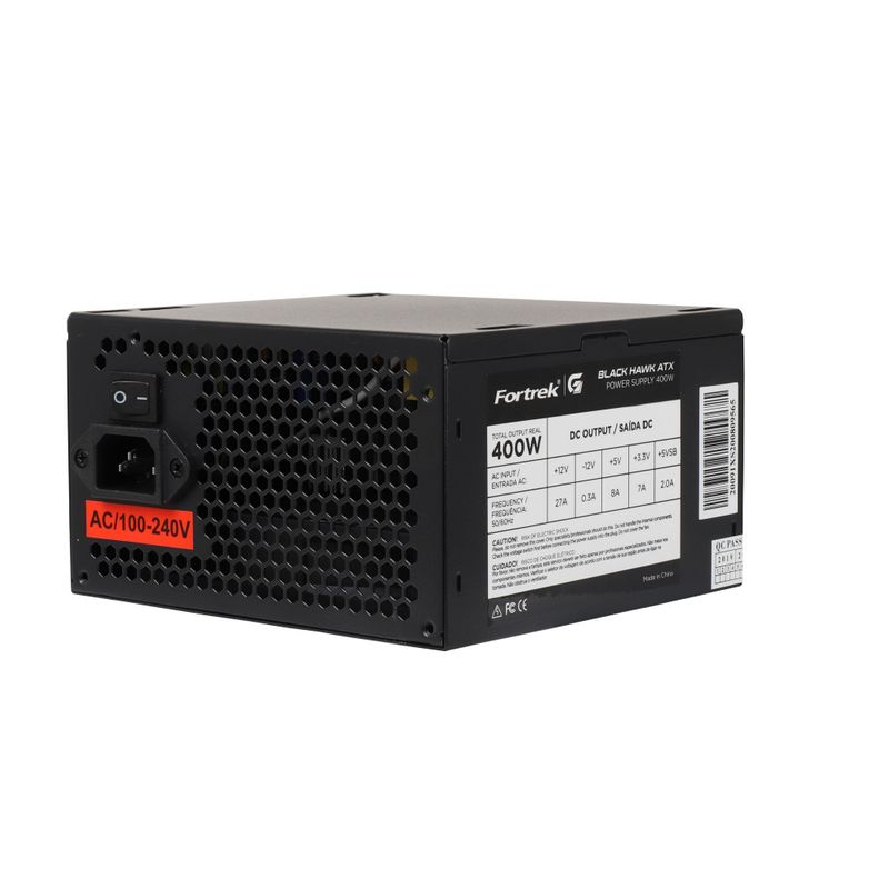 FONTE ATX 400W 80 PLUS WHITE FORTREK BLACK HAWK 0