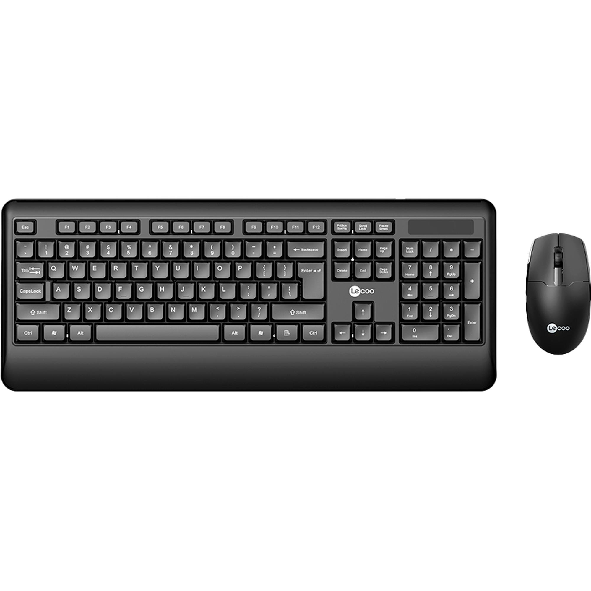Kit Teclado e Mouse Lecoo CM202 Sem Fio Preto