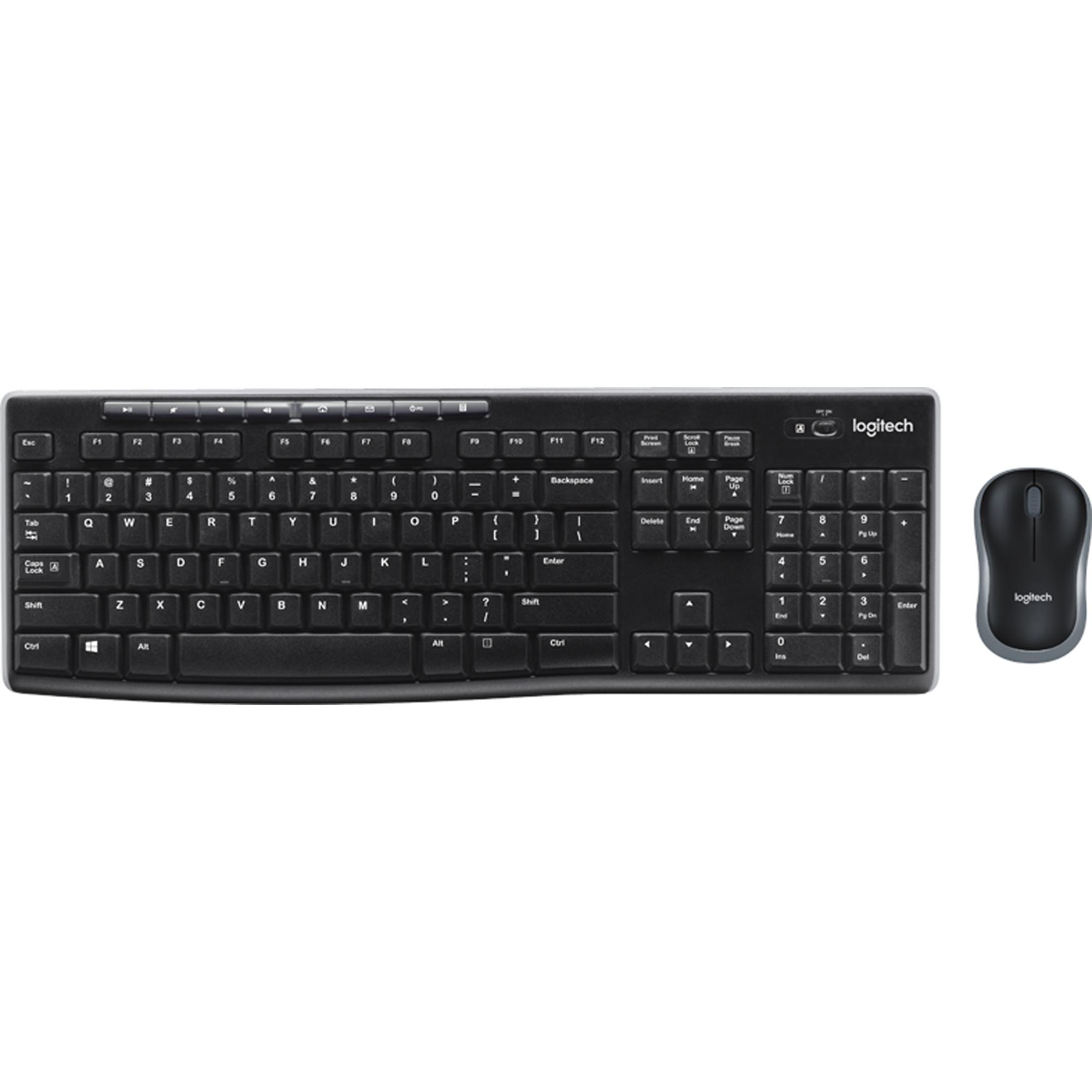 Combo Teclado e Mouse sem fio MK270 Preto LOGITECH