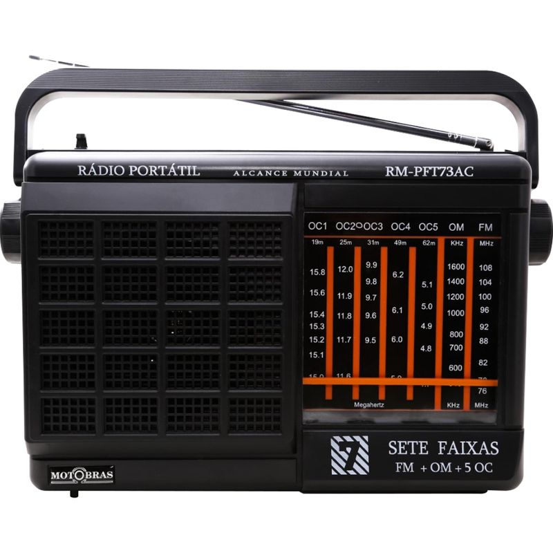 RdioPorttil7FaixasRM-PFT73ACPretoMOTOBRAS