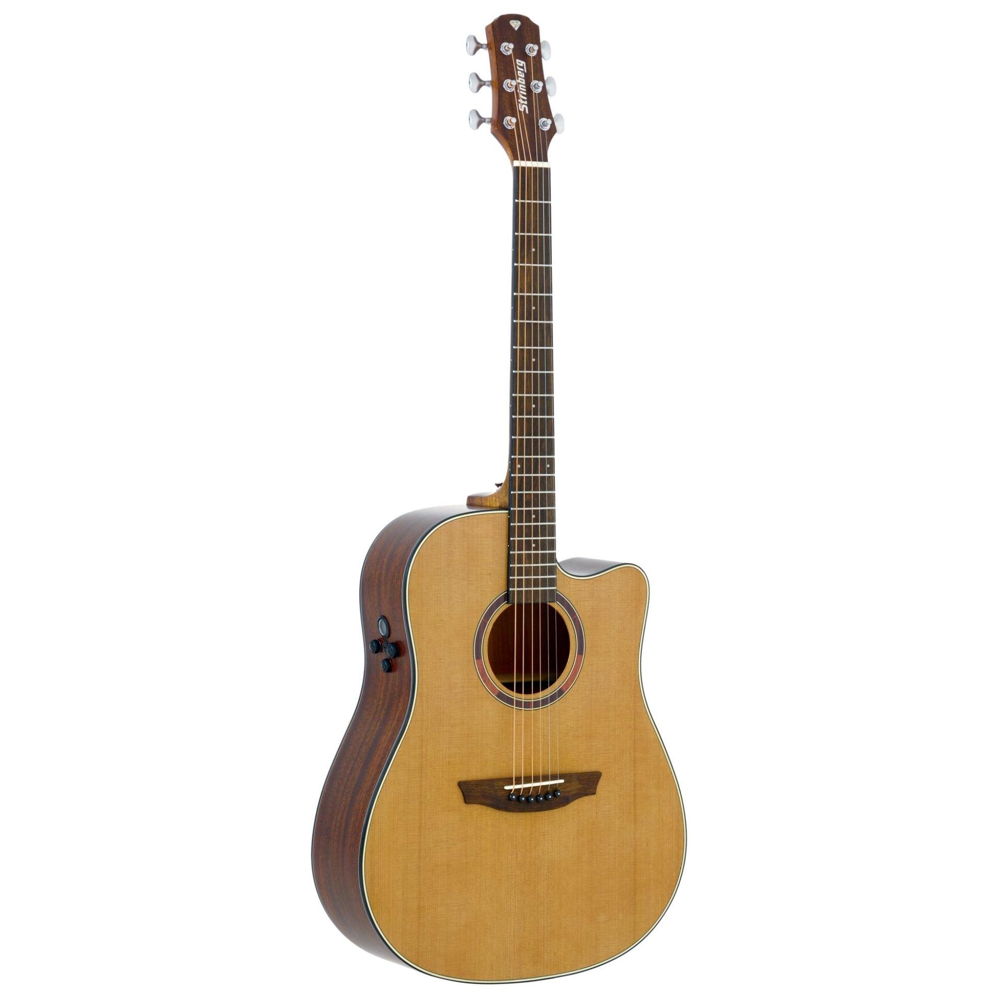 Violão Folk Strinberg Diamond DD1C Aço Eletroacústico Natural Satin