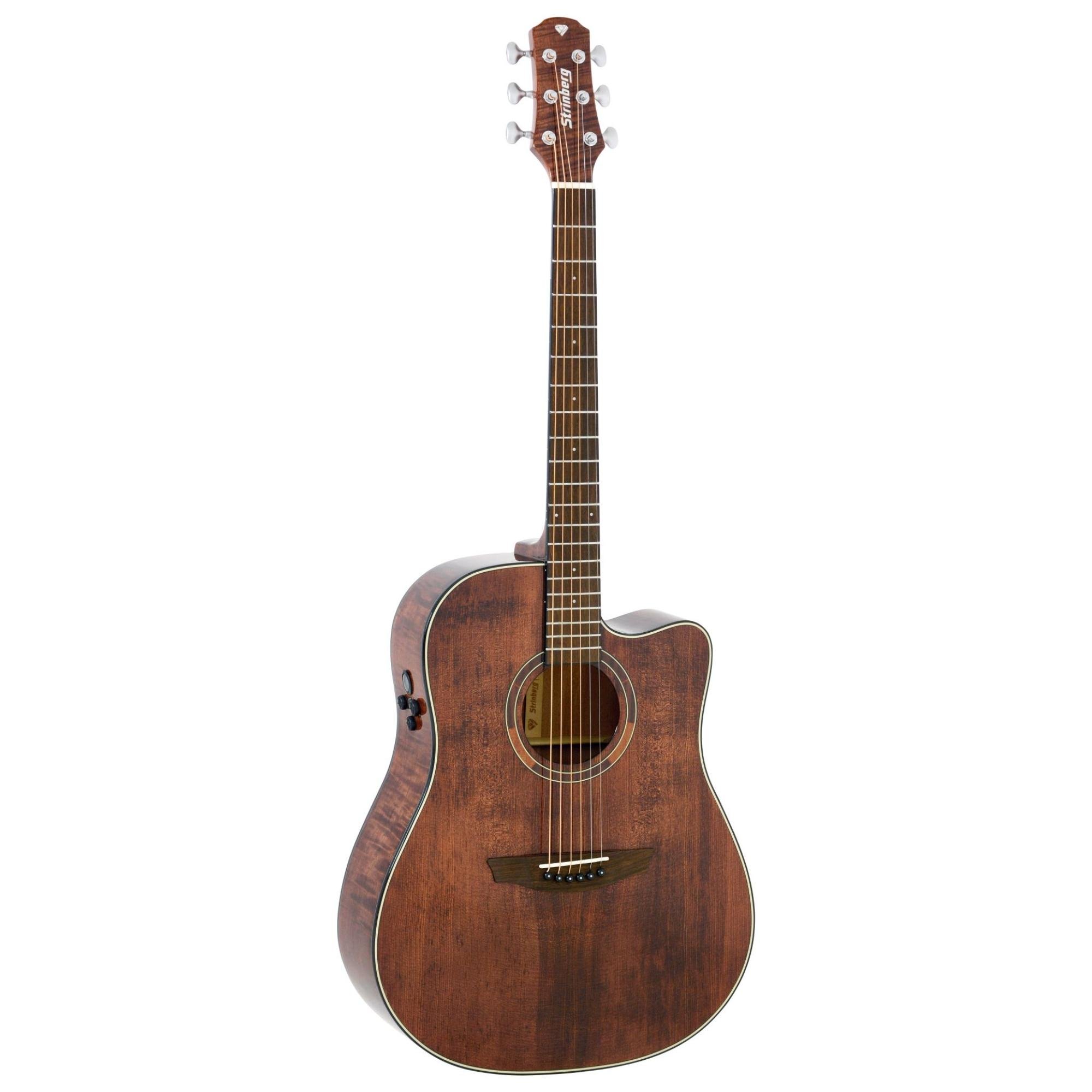 Violão Folk Strinberg Diamond DD1C Aço Eletroacústico Smoked Gloss